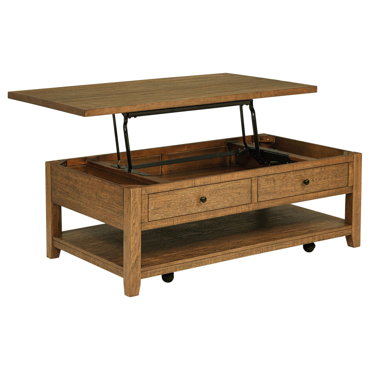 Coaster Furniture Payne 710545 48-inch Mobile Lift Top Coffee Table - Distressed Brown IMAGE 1