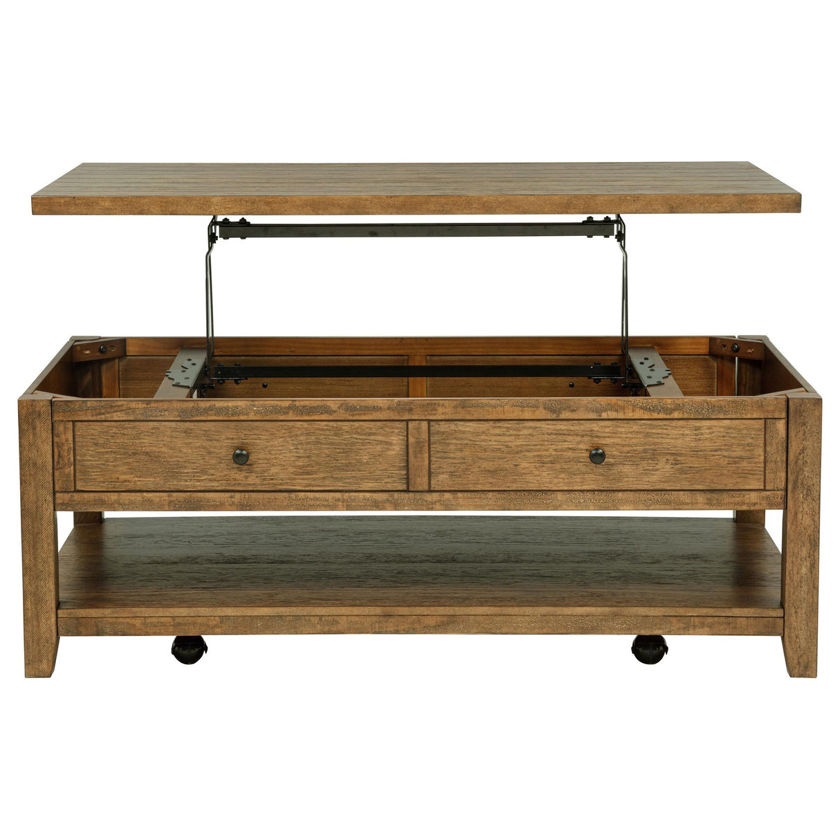 Coaster Furniture Payne 710545 48-inch Mobile Lift Top Coffee Table - Distressed Brown IMAGE 8