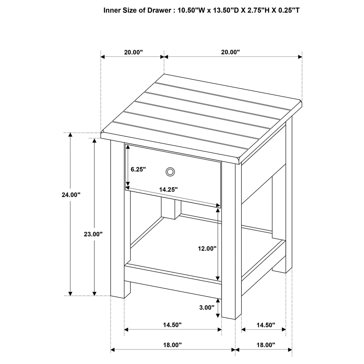 Coaster Furniture Payne 710548-S2 2-piece Coffee and 1-drawer End Table Set - Brown IMAGE 11