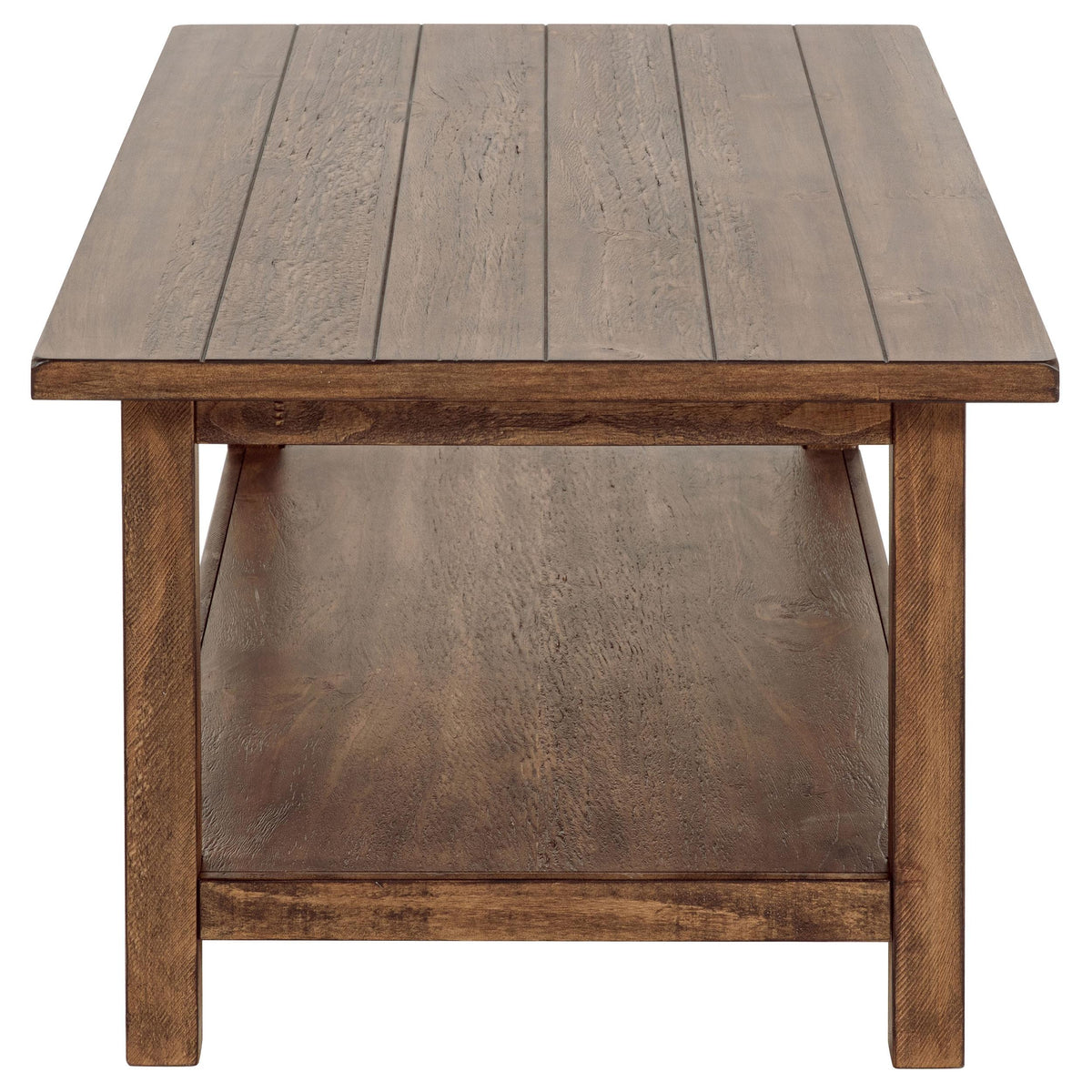 Coaster Furniture Payne 710548-S3A 3-piece Coffee and End Table Set - Distressed Brown IMAGE 3