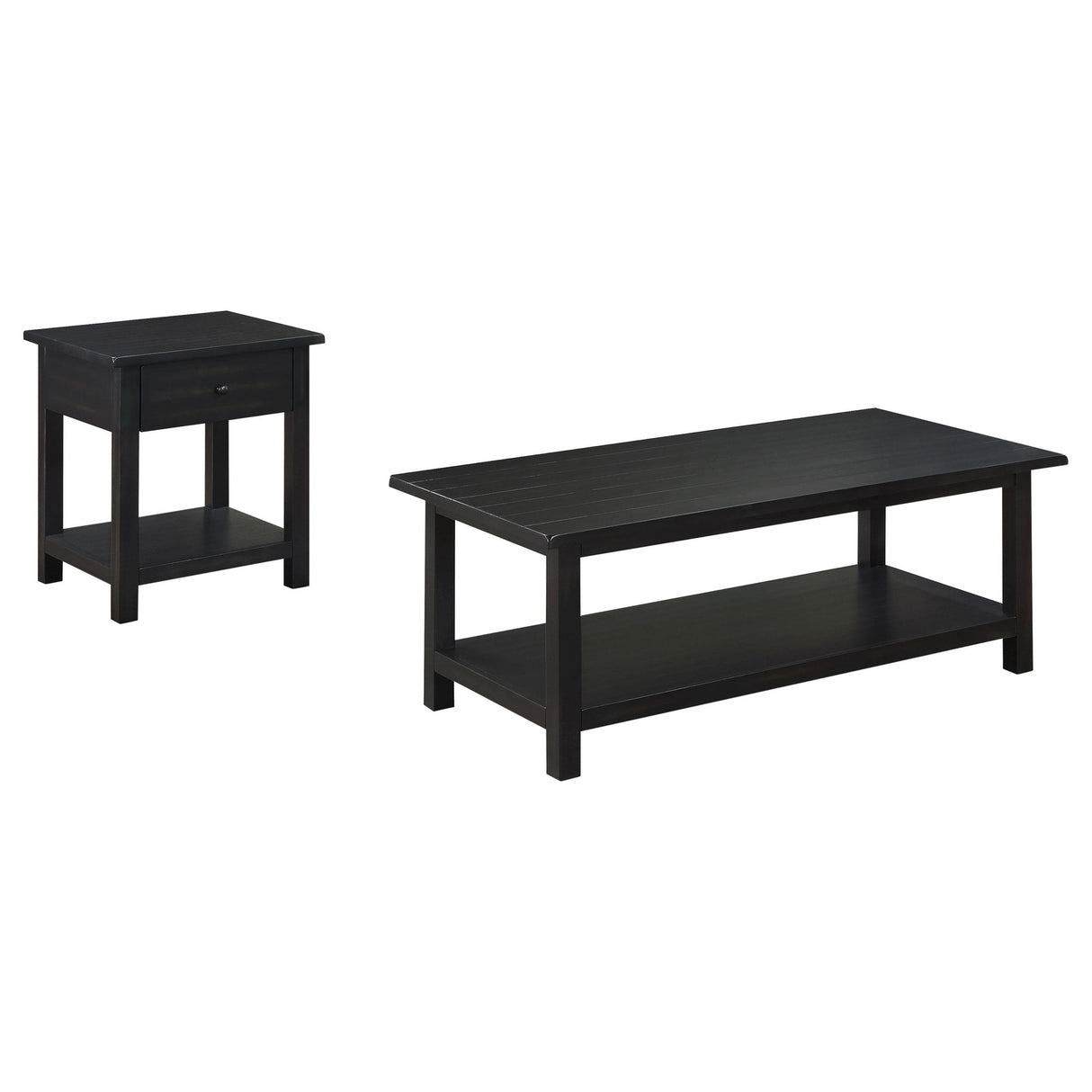 Coaster Furniture Payne 710568-S2 2-piece Coffee and 1-drawer End Table Set - Java IMAGE 1