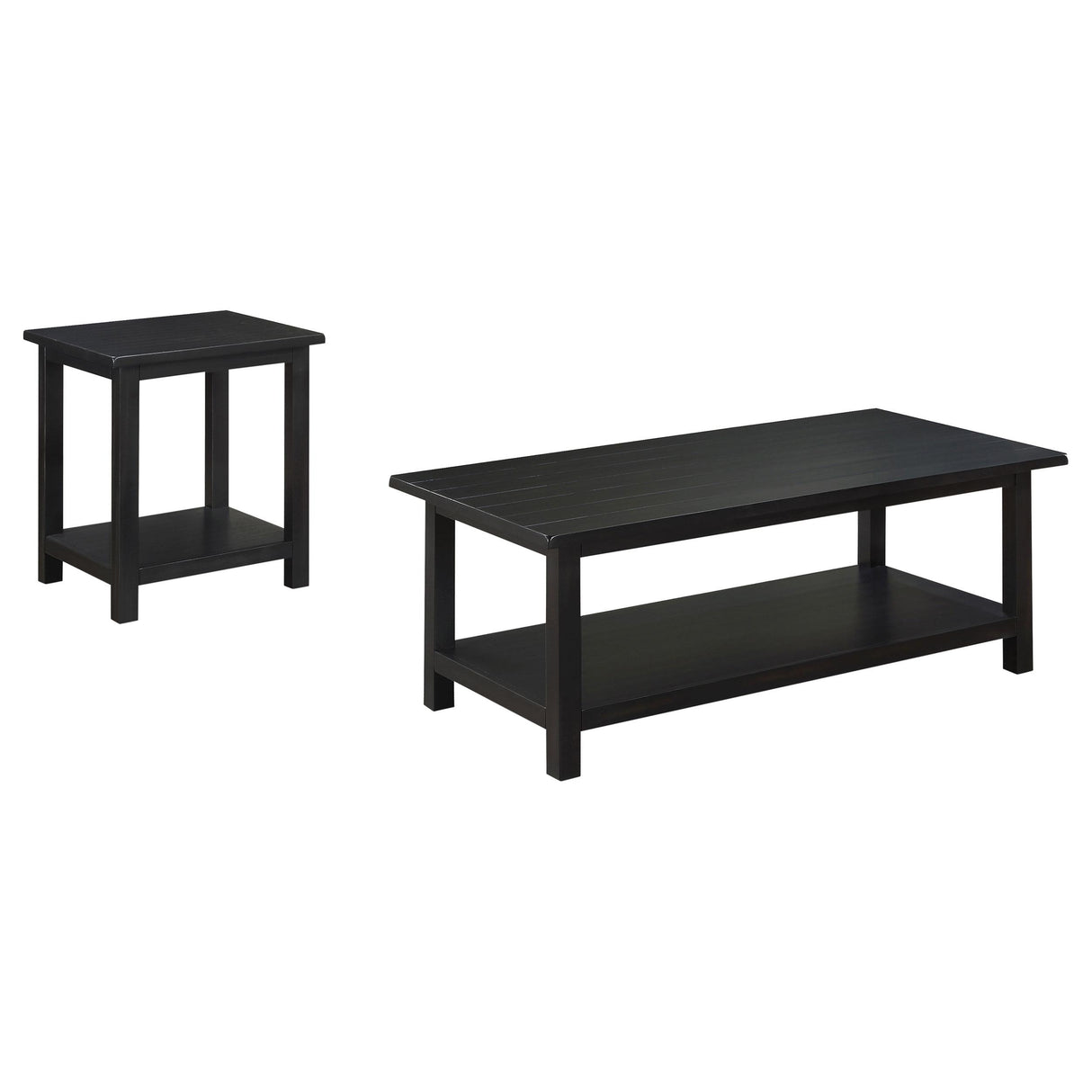 Coaster Furniture Payne 710568-S2A 2-piece Coffee and End Table Set - Distressed Java IMAGE 1
