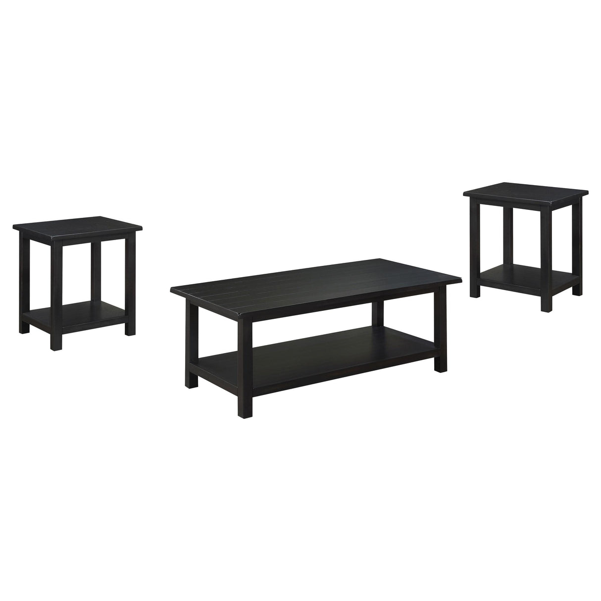 Coaster Furniture Payne 710568-S3A 3-piece Coffee and End Table Set - Distressed Java IMAGE 1