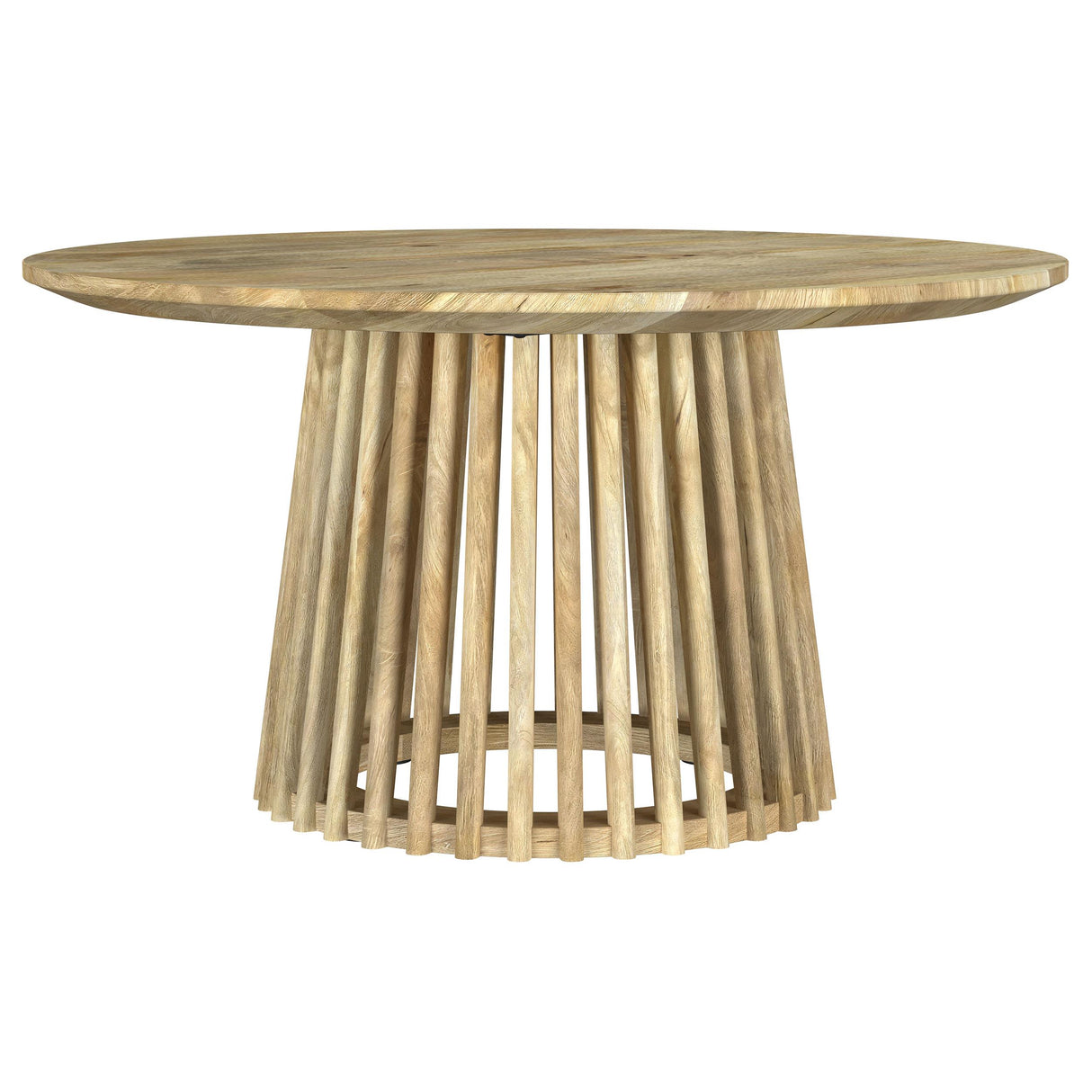 Coaster Furniture Touhy 710608 Round Solid Wood Coffee Table - Natural Mango IMAGE 2