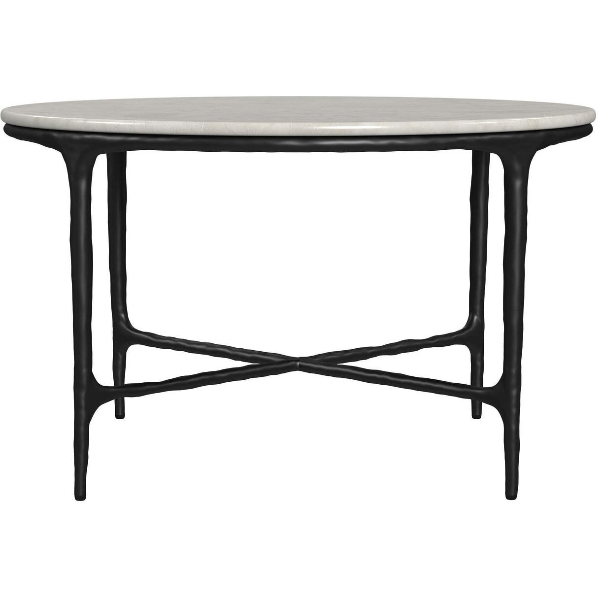 Coaster Furniture Hermas 710738-S2 2-piece Round Marble Coffee and End Table Set - White IMAGE 9