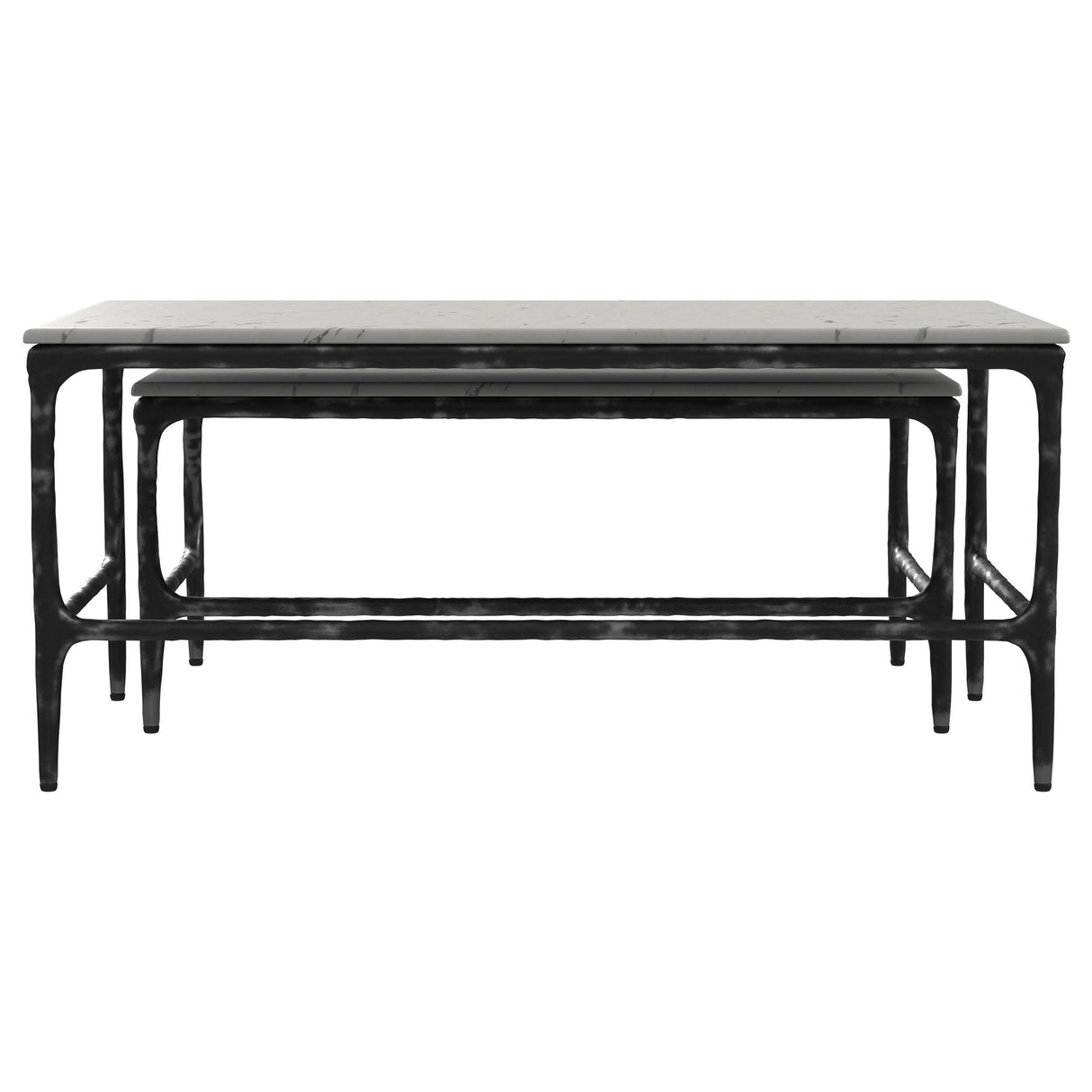 Coaster Furniture Ebby 710740 2-piece Genuine Marble Top Nesting Coffee Tables - White IMAGE 7