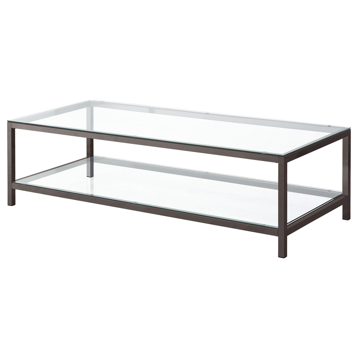 Coaster Furniture Trini 720228-S3 3-piece Coffee and End Table Set - Black Nickel IMAGE 4