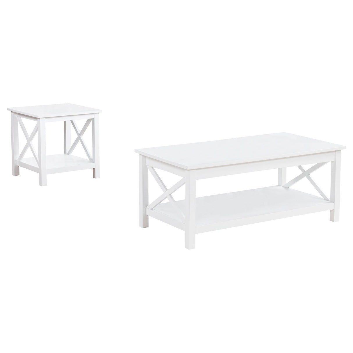 Coaster Furniture Skyview 722088-S2 2-piece Rectangular Lift Top Coffee Table Set - White IMAGE 1