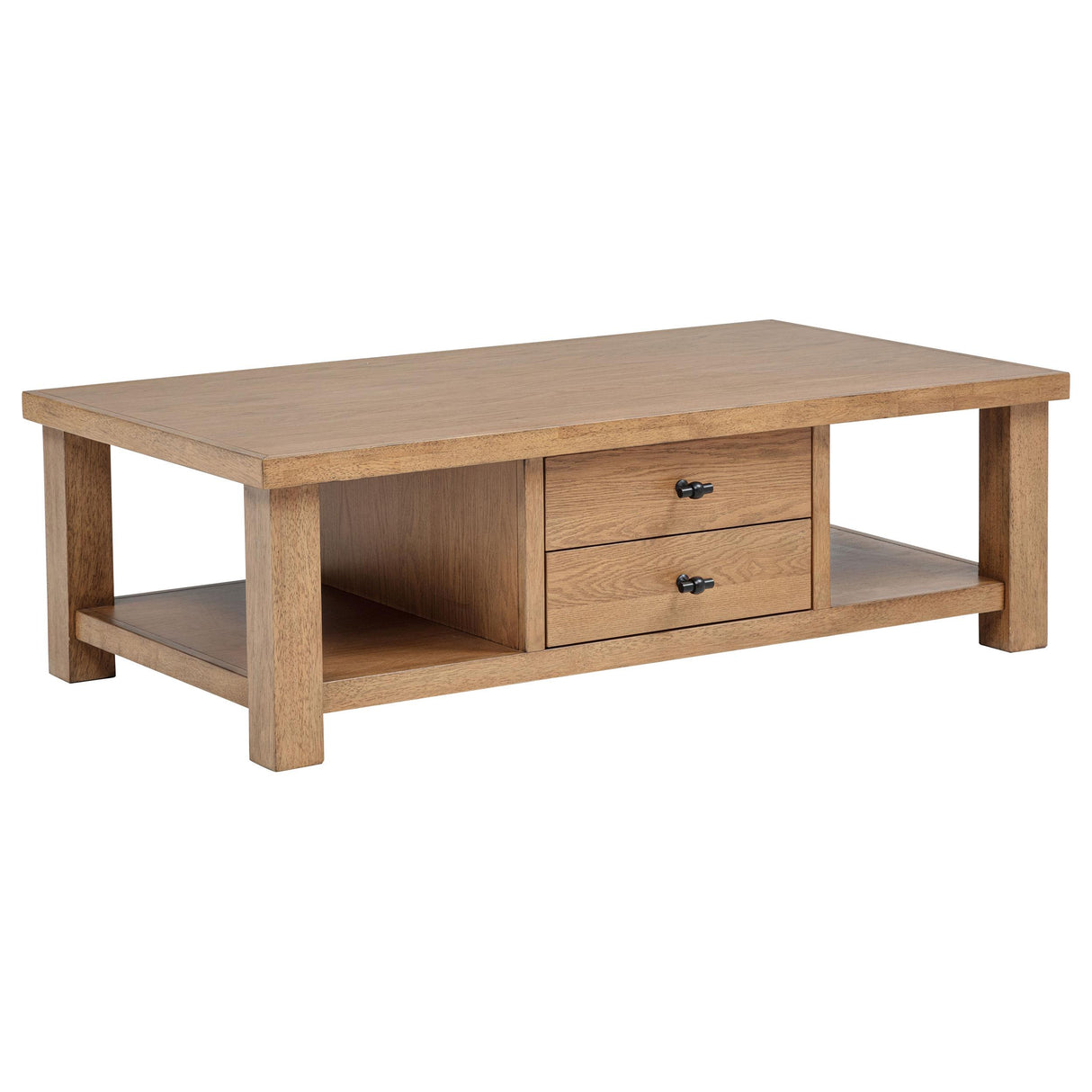 Coaster Furniture Beasley 723328-S2 2-Piece Wood Coffee Table Set - Golden Oak IMAGE 4