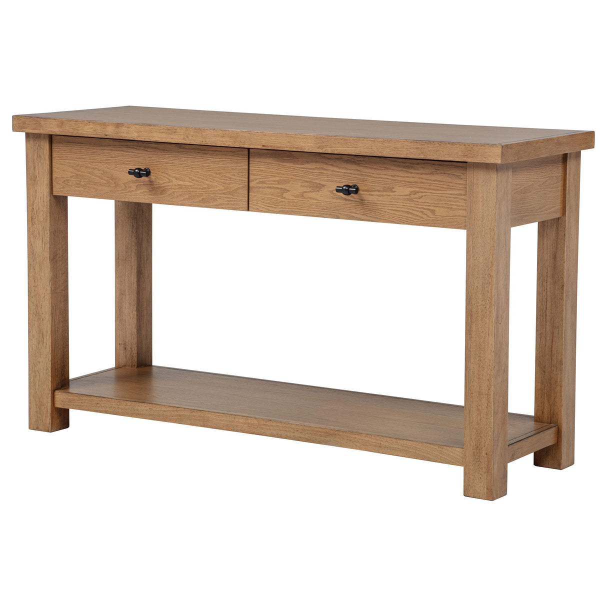Coaster Furniture Beasley 723329 2-Drawer Wood Console Table - Golden Oak IMAGE 1