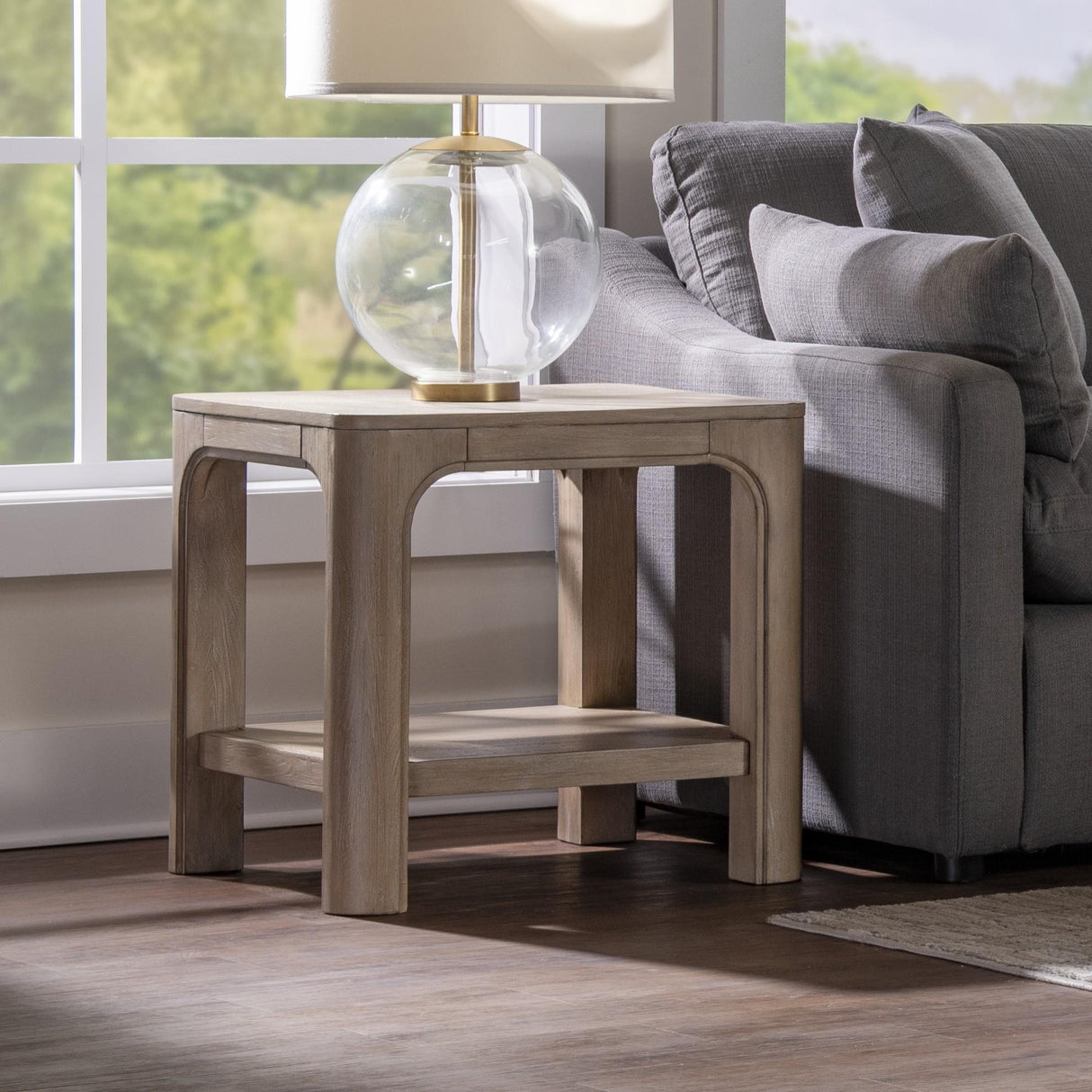 Coaster Furniture Solano 723487 Square Wood End Table with Shelf - Weathered Mango IMAGE 5