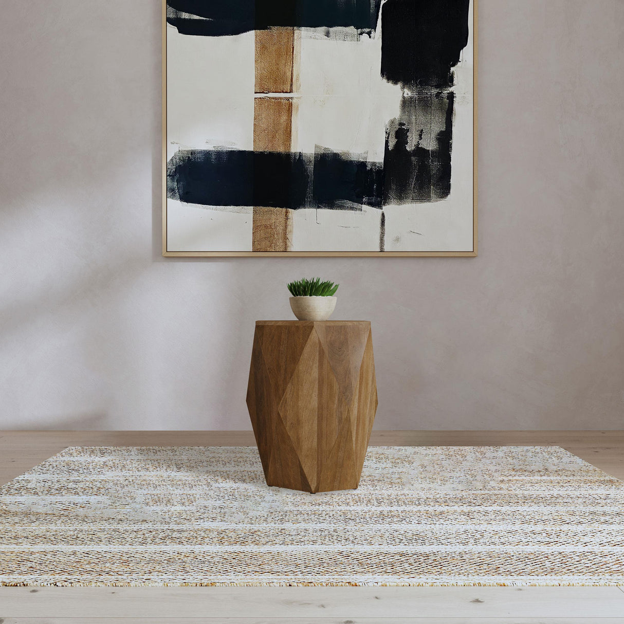 Coaster Furniture Zalika 724187 Hexagonal Solid Mango Wood End Table - Natural IMAGE 6