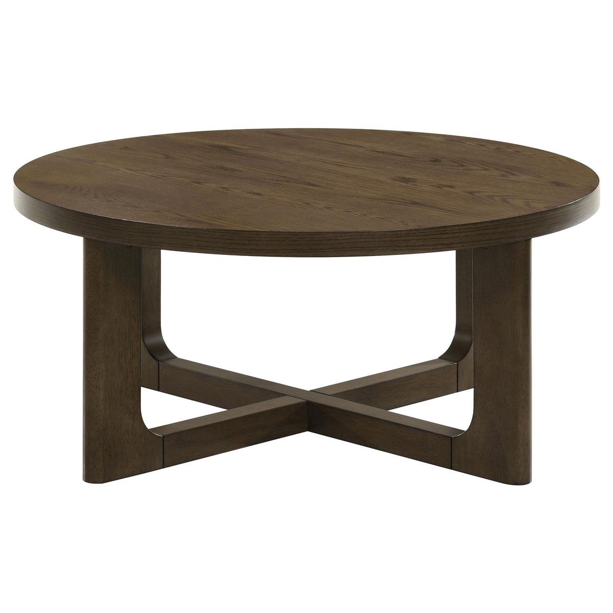 Coaster Furniture Kessler 735998-S2 2-piece Round Sculptural Wood Coffee Table Set - Brown IMAGE 11