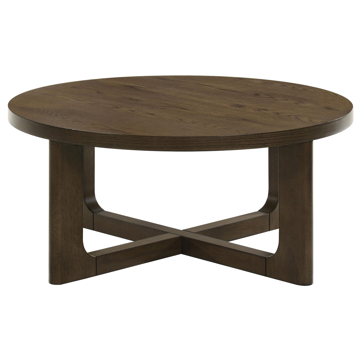 Coaster Furniture Kessler 735998-S3 3-piece Round Sculptural Wood Coffee Table Set - Brown IMAGE 10