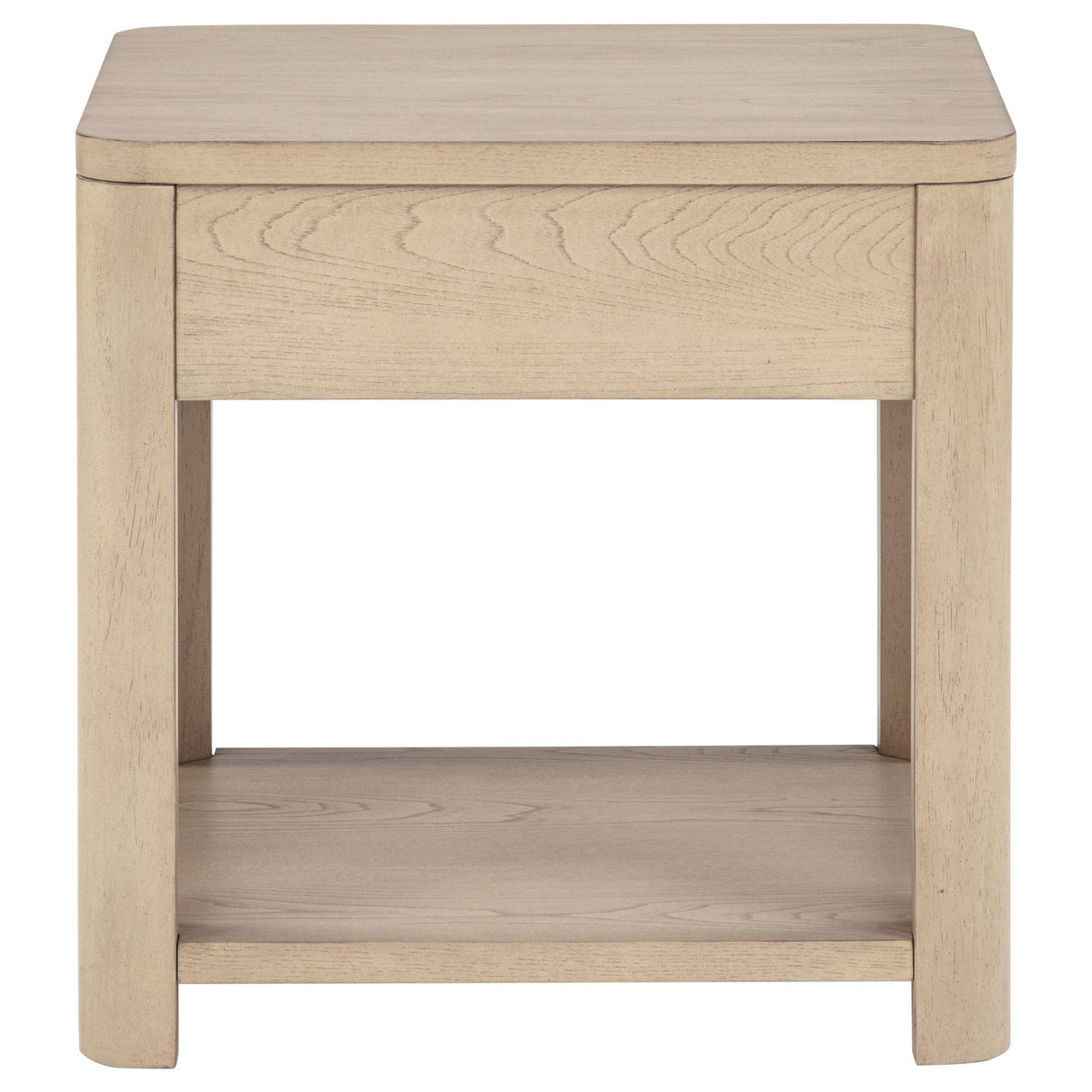 Coaster Furniture Marcelo 736057 Wood End Table with Drawer and Shelf - Light Elm IMAGE 5