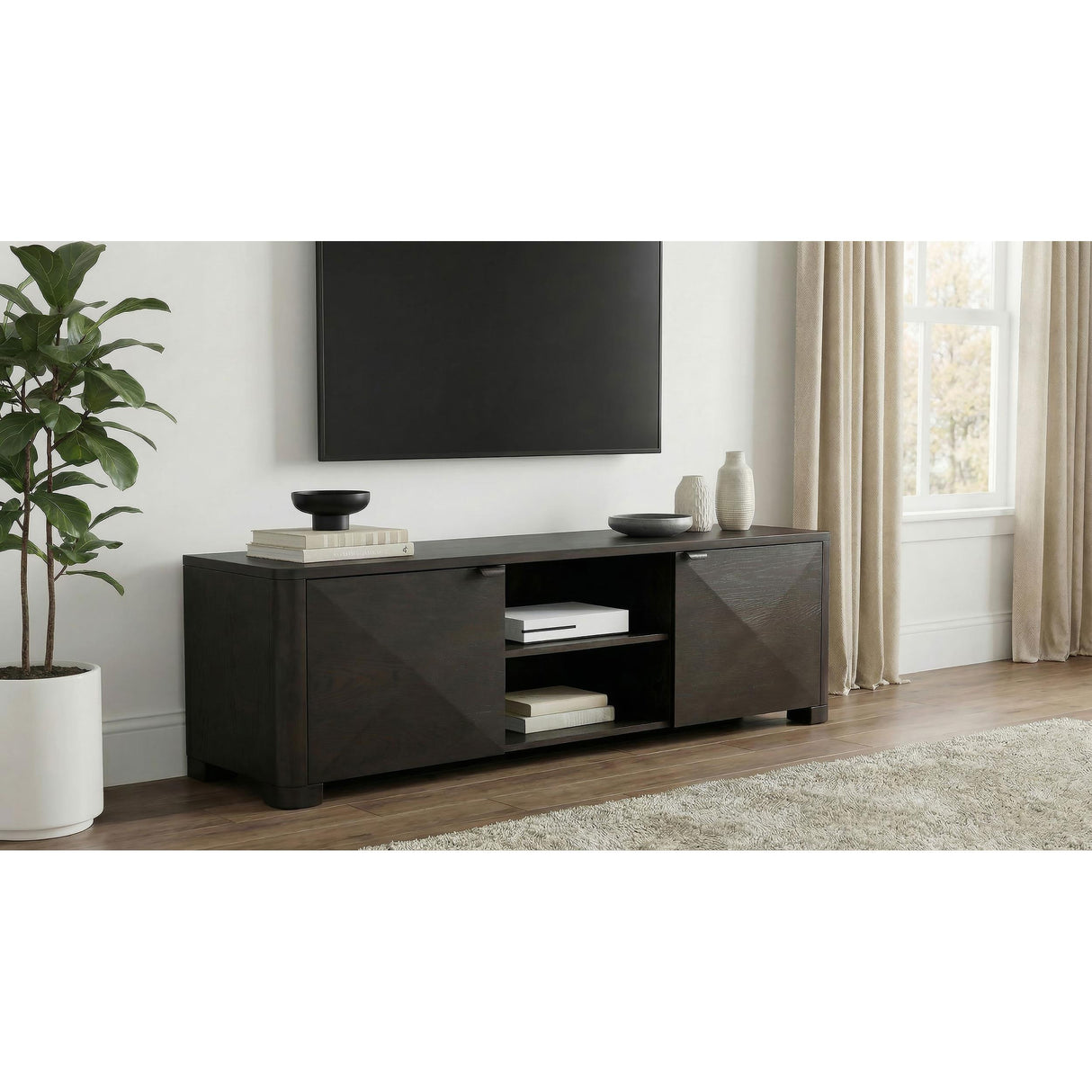Coaster Furniture Marcelo 736063 71-inch TV Stand Media Console - Coffee IMAGE 4