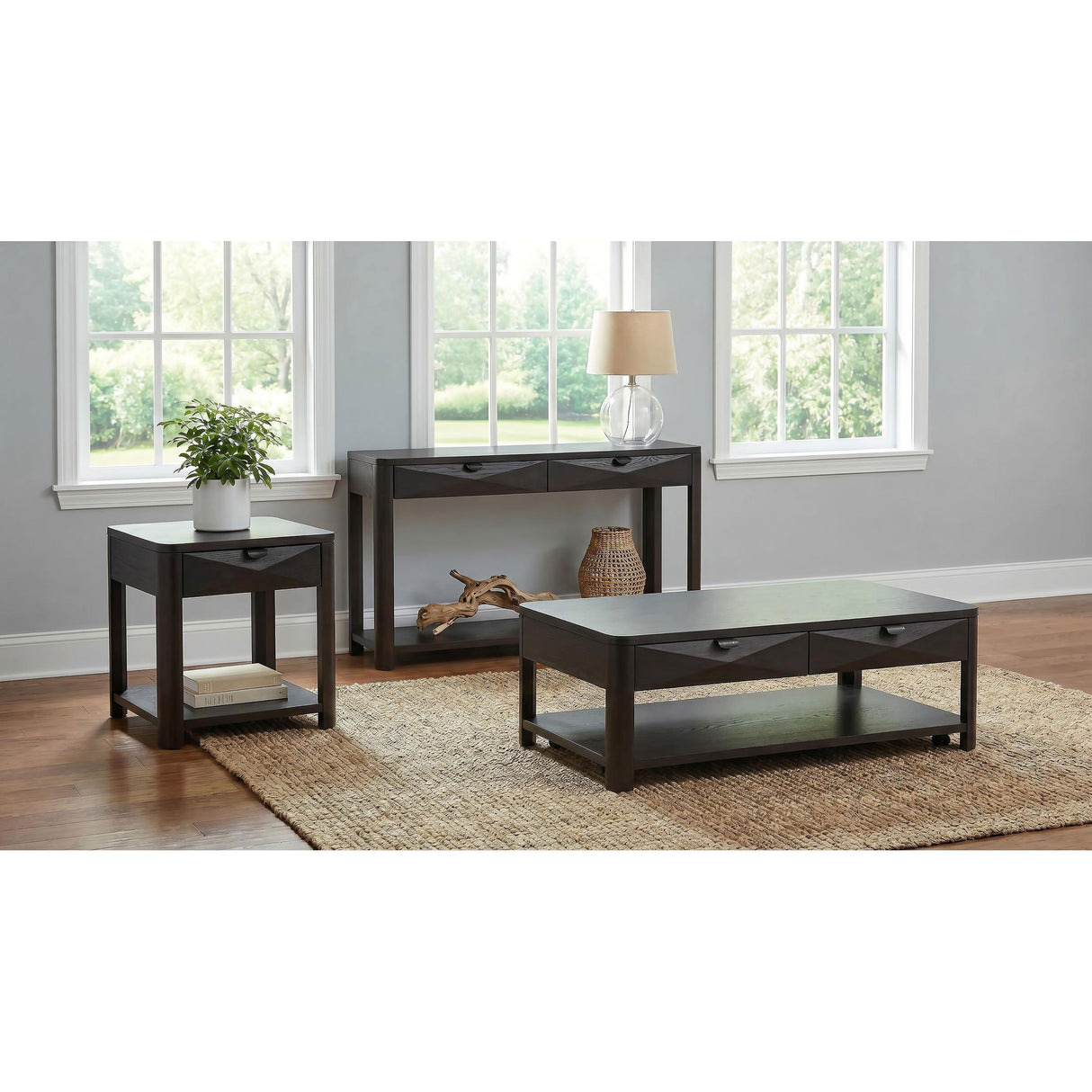 Coaster Furniture Marcelo 736068 Wood Coffee Table with 2 Drawers and Shelf - Coffee IMAGE 15