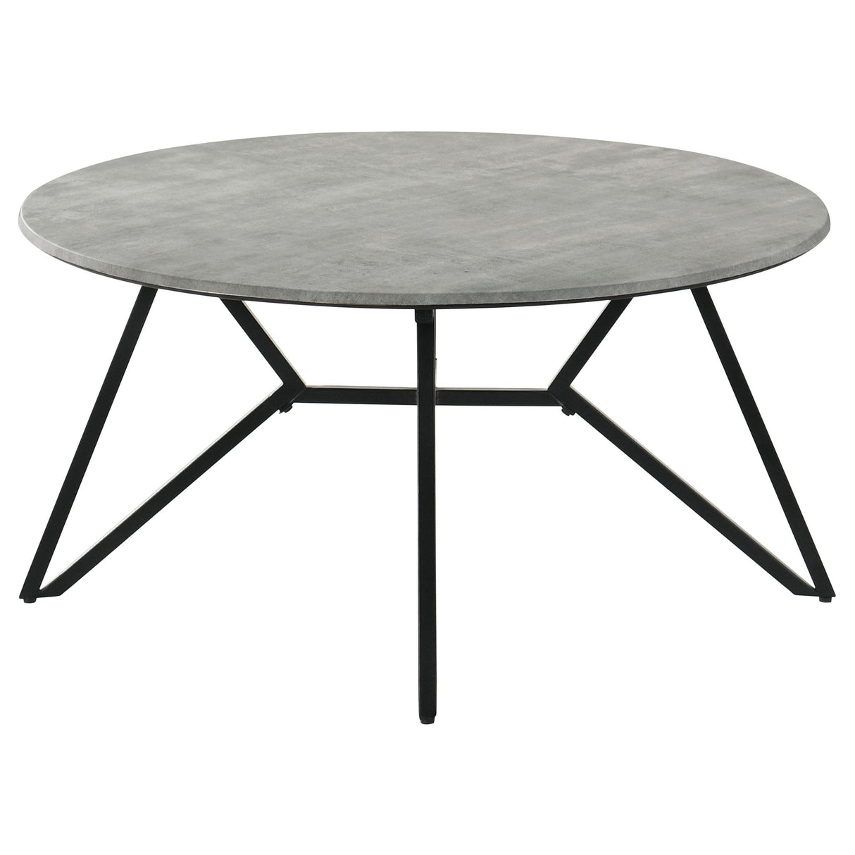 Coaster Furniture Hadi 736178-S2 2-piece Round SmartTop Coffee and End Table Set - Cement IMAGE 4