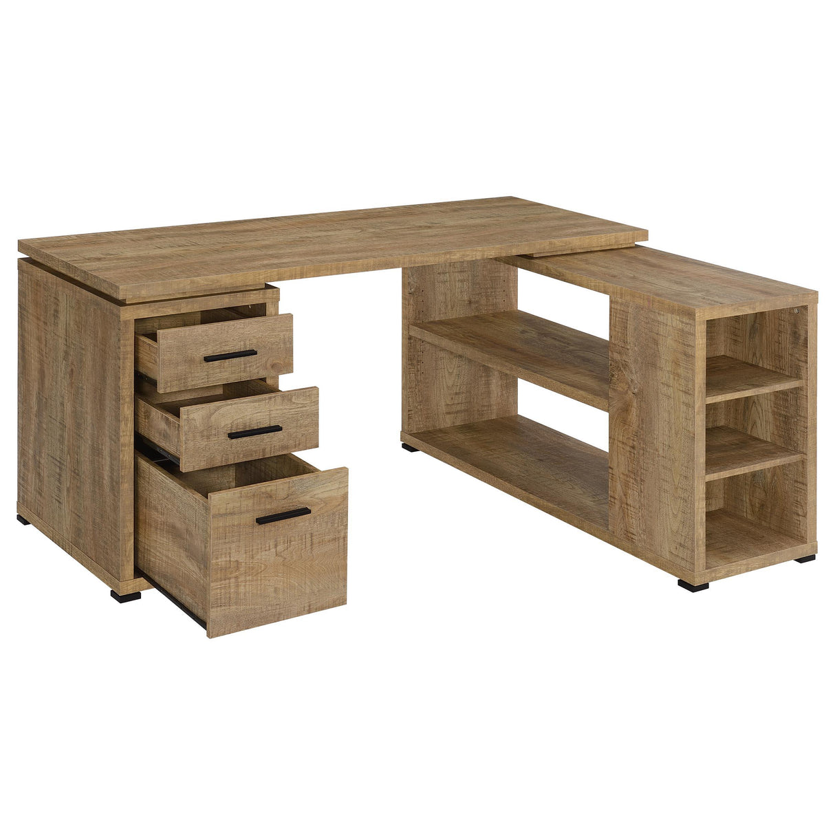 Coaster Furniture Yvette 800786 60-inch 3-drawer L-Shape Computer Desk - Mango IMAGE 8