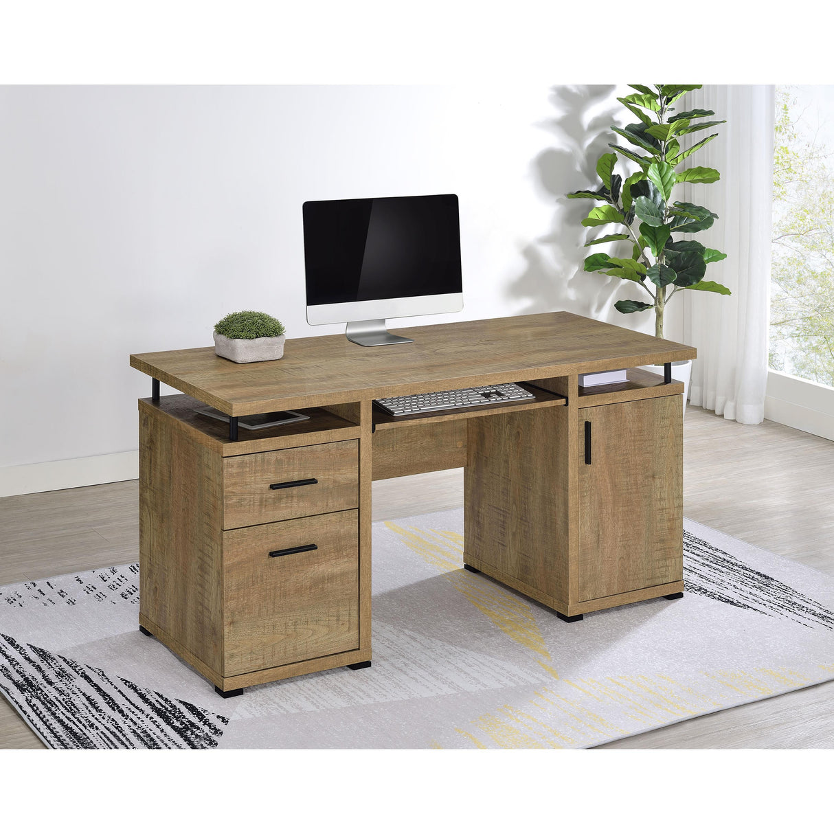 Coaster Furniture Tracy 800788 55-inch 2-drawer Office Computer Desk - Mango IMAGE 2