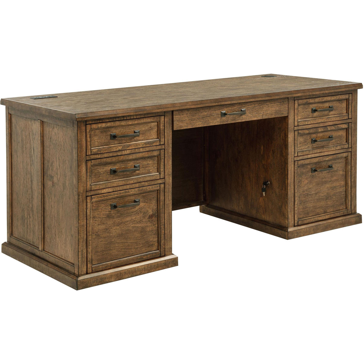 Coaster Furniture Altidore 800795 68-inch 7-drawer Executive Home Office Desk - Distressed Brown IMAGE 1