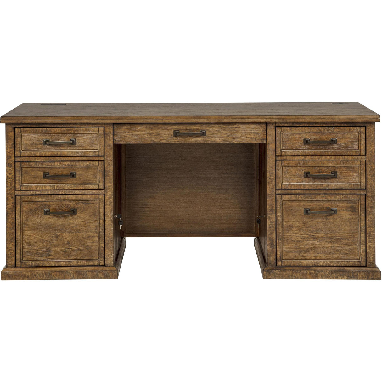 Coaster Furniture Altidore 800795 68-inch 7-drawer Executive Home Office Desk - Distressed Brown IMAGE 5