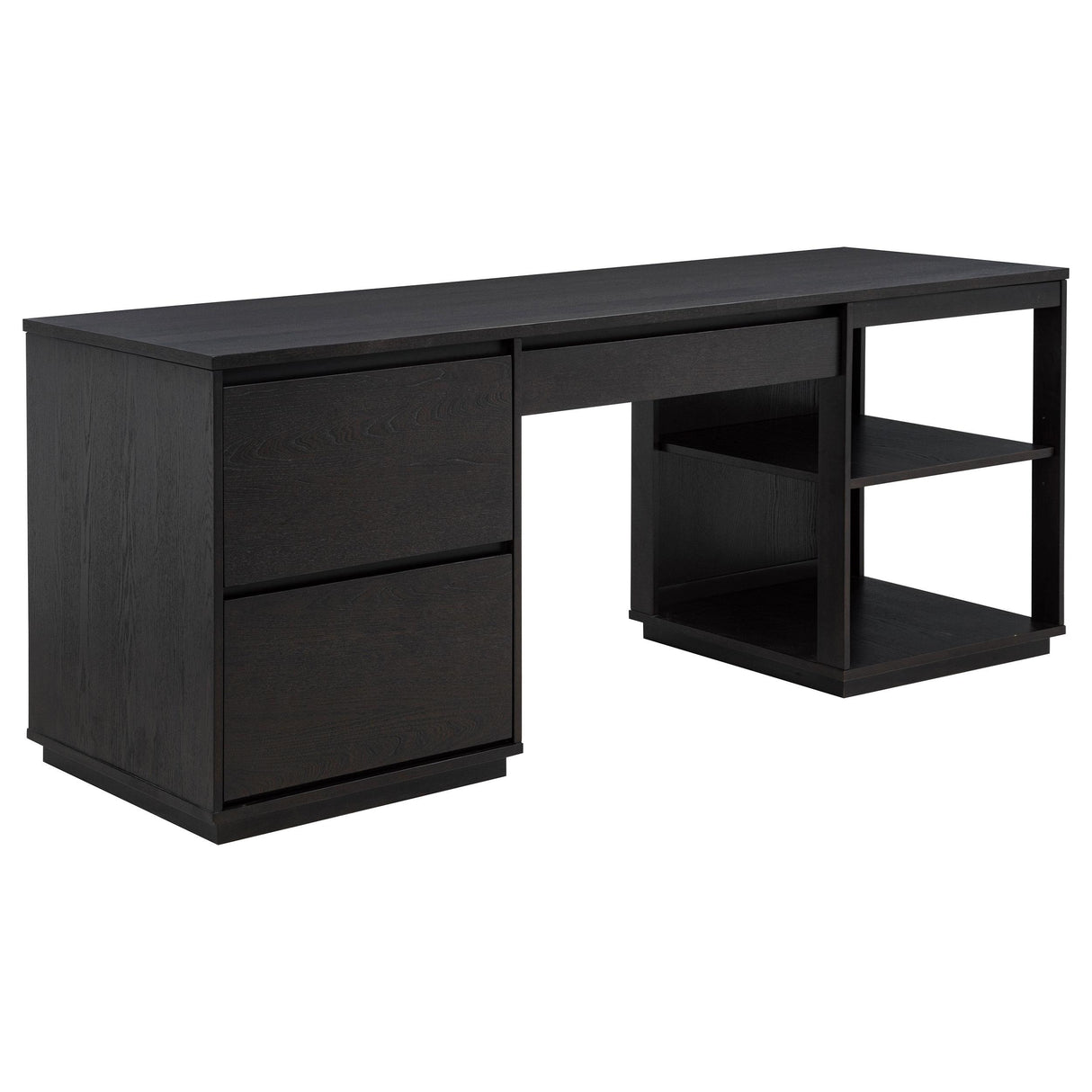 Coaster Furniture Harkes 800798 75-inch 3-drawer Computer Desk with Adjustable Shelf - Coffee Bean IMAGE 1