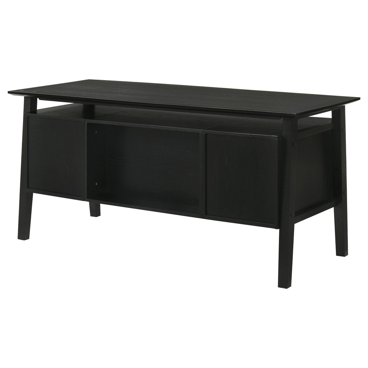 Coaster Furniture Goodson 801586 64-inch 4-Drawer Double Pedestal Computer Desk - Black IMAGE 13