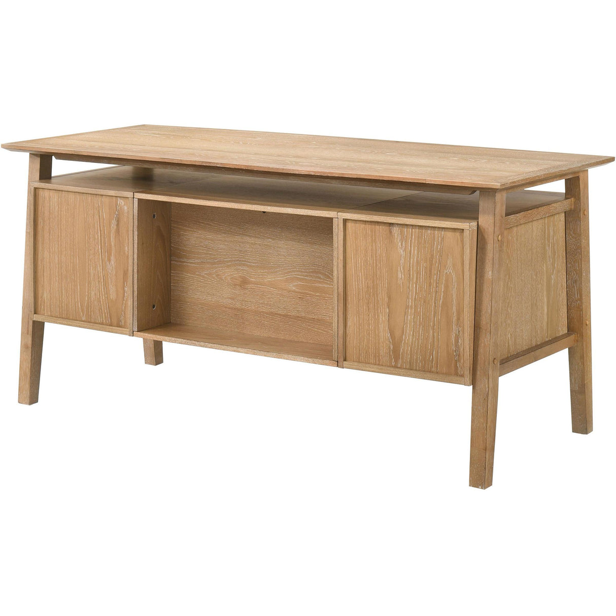 Coaster Furniture Goodson 801587 64-inch 4-Drawer Double Pedestal Computer Desk - Distressed Light Brown IMAGE 10