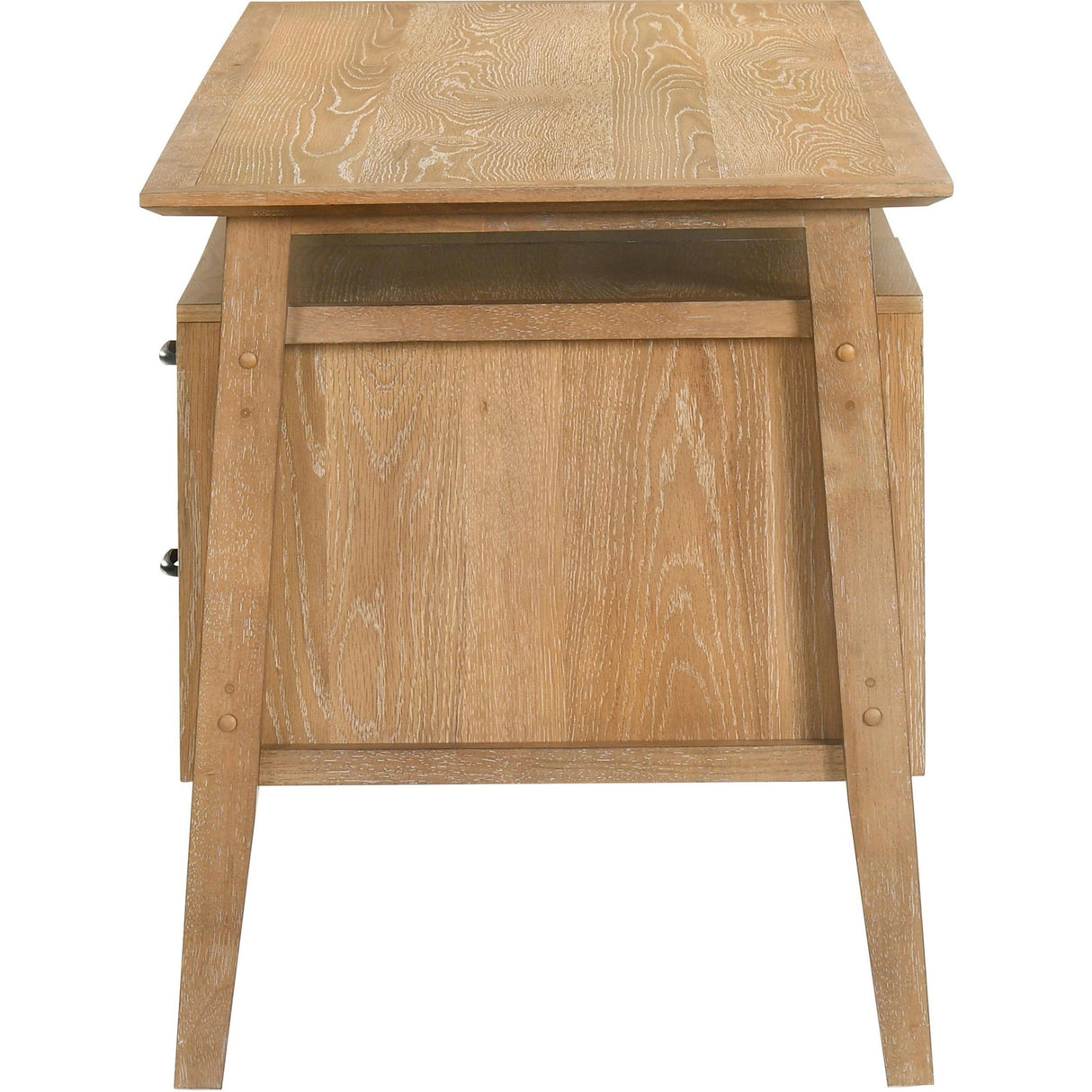 Coaster Furniture Goodson 801587 64-inch 4-Drawer Double Pedestal Computer Desk - Distressed Light Brown IMAGE 7
