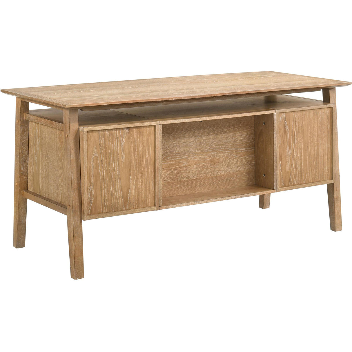 Coaster Furniture Goodson 801587 64-inch 4-Drawer Double Pedestal Computer Desk - Distressed Light Brown IMAGE 8