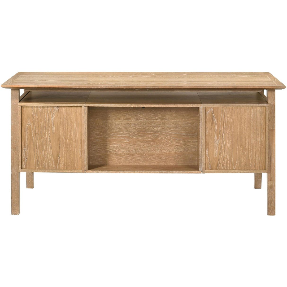 Coaster Furniture Goodson 801587 64-inch 4-Drawer Double Pedestal Computer Desk - Distressed Light Brown IMAGE 9