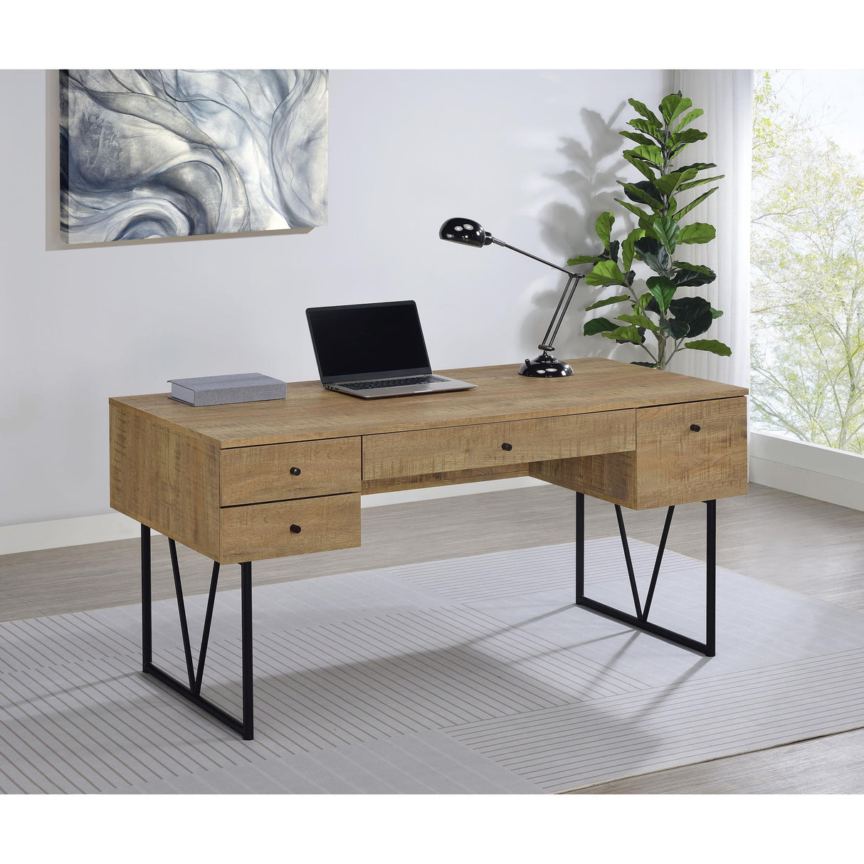 Coaster Furniture Analiese 801851 63-inch 4-drawer Writing Desk - Mango IMAGE 2