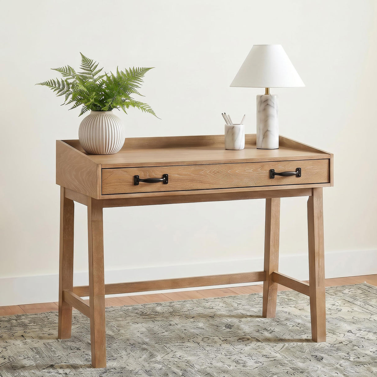 Coaster Furniture Fabian 802041 38-inch Computer Desk with Keyboard Drawer - Distressed Light Brown IMAGE 2