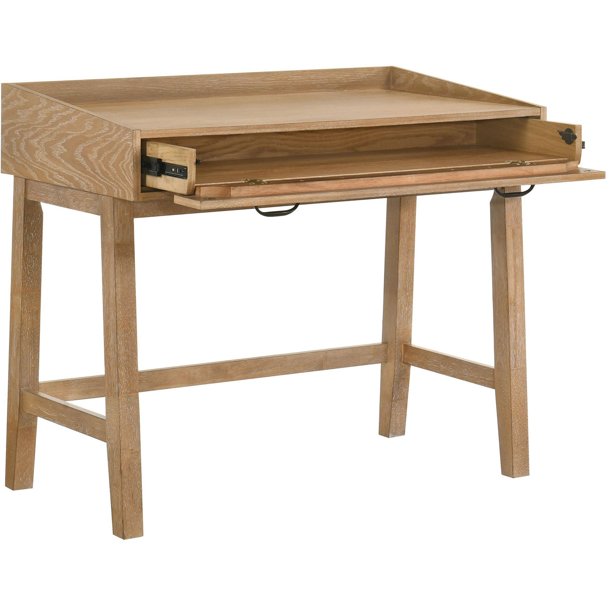 Coaster Furniture Fabian 802041 38-inch Computer Desk with Keyboard Drawer - Distressed Light Brown IMAGE 4