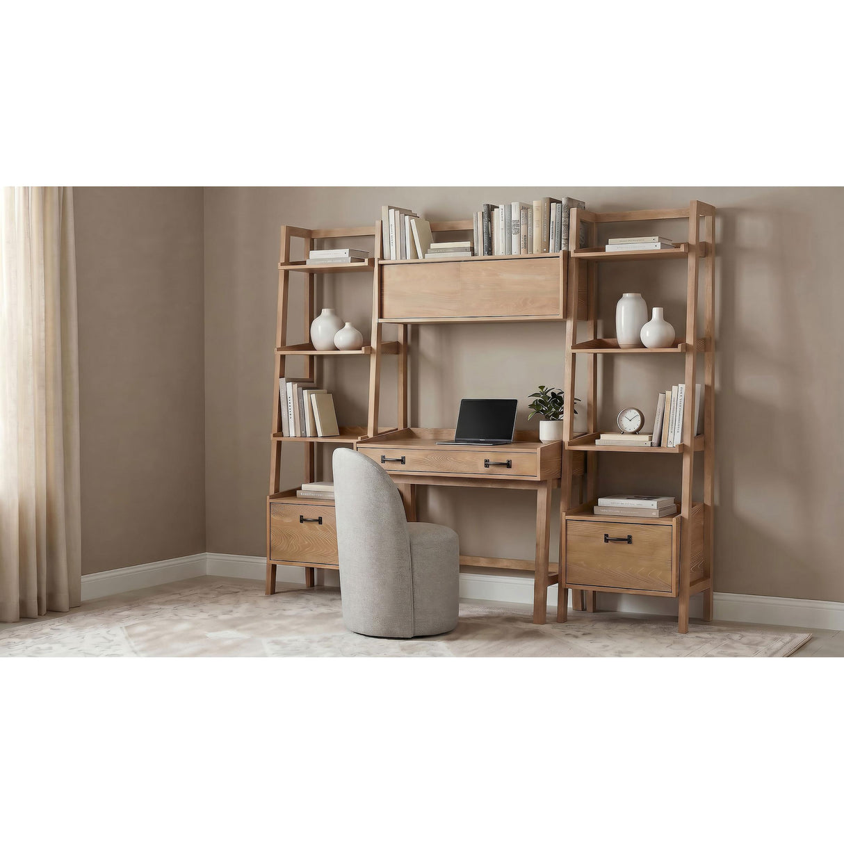 Coaster Furniture Fabian 802041-SET 4-piece Computer Desk and Bookshelf Set - Distressed Light Brown IMAGE 14