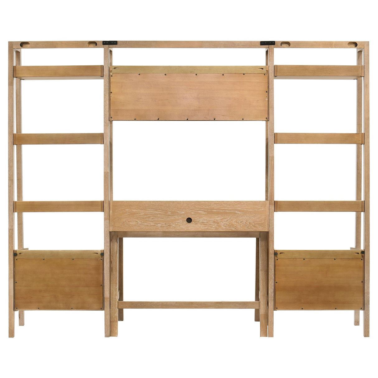Coaster Furniture Fabian 802041-SET 4-piece Computer Desk and Bookshelf Set - Distressed Light Brown IMAGE 2