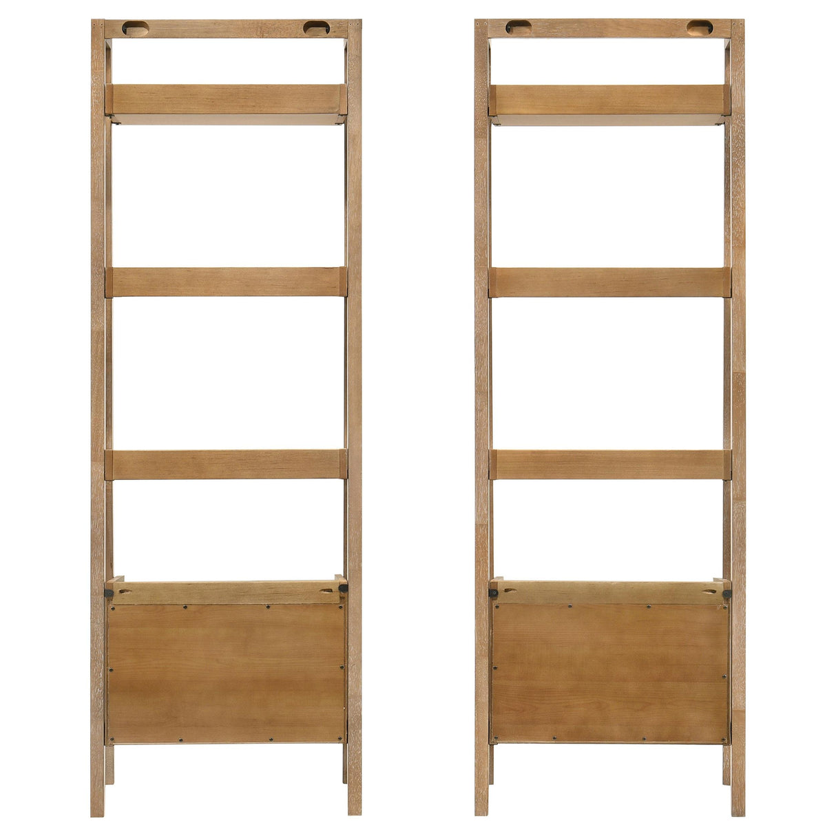 Coaster Furniture Fabian 802043 2-piece 3-shelf Bookshelf with Drawer - Distressed Light Brown IMAGE 5