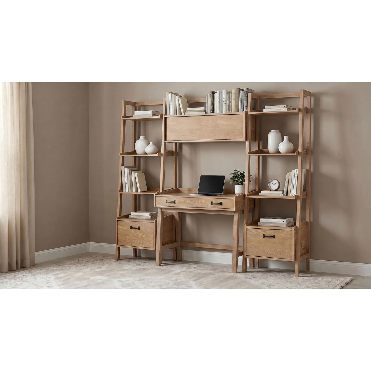 Coaster Furniture Fabian 802044 Bookshelf Bridge with Cubbies - Distressed Light Brown IMAGE 10