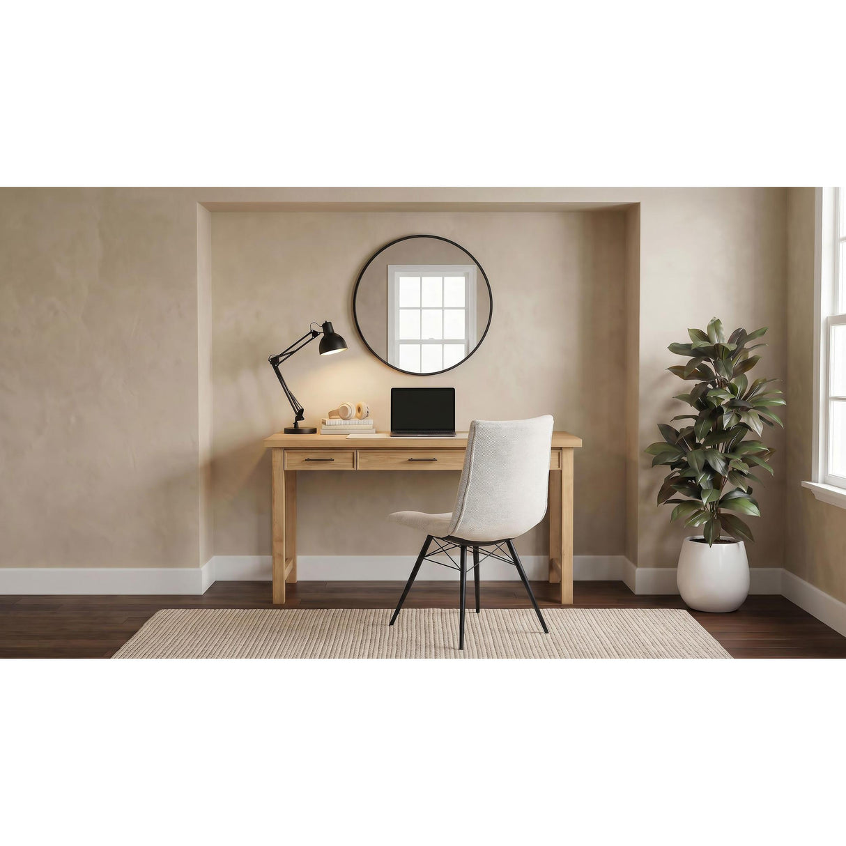 Coaster Furniture Vermes 802061 55-inch 3-drawer Writing Desk with Power Outlet - Light Ash IMAGE 16