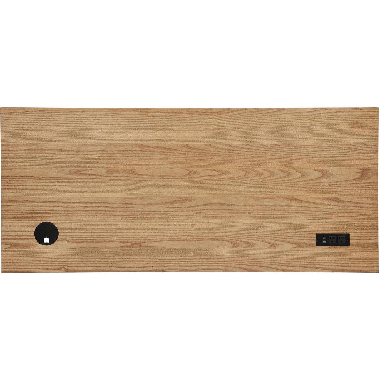 Coaster Furniture Vermes 802061 55-inch 3-drawer Writing Desk with Power Outlet - Light Ash IMAGE 9