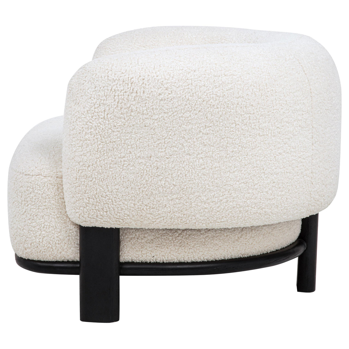 Coaster Furniture Lawler 901372 Upholstered Barrel Back Accent Chair - Ivory/Black IMAGE 5