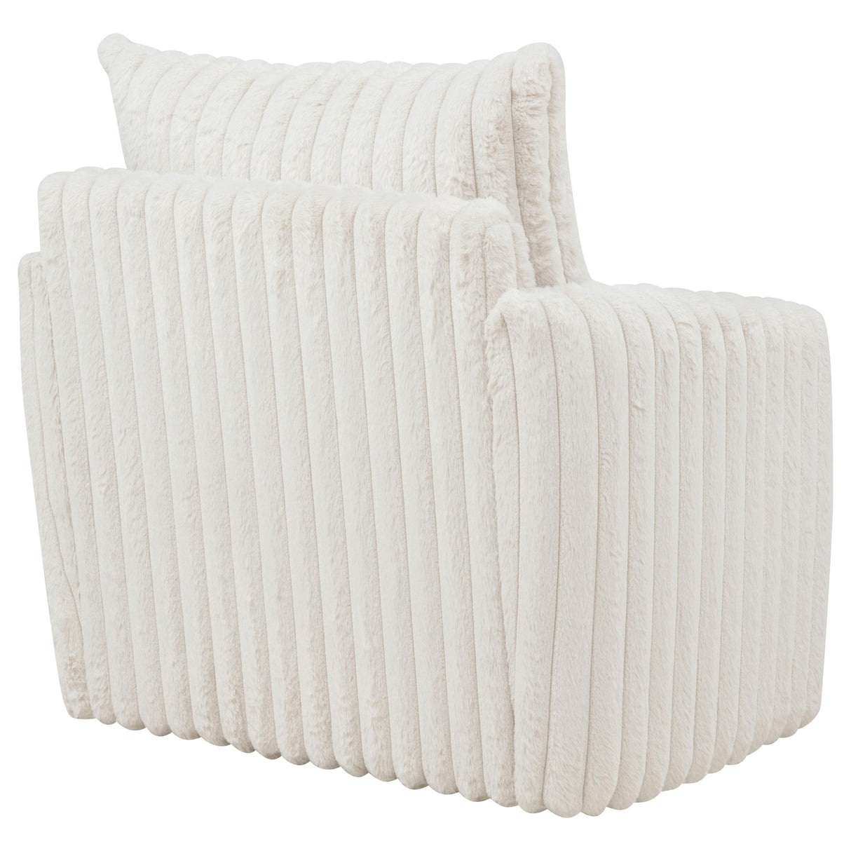 Coaster Furniture Sarco 902541 Corduroy Upholstered Swivel Accent Arm Chair - Ivory IMAGE 5