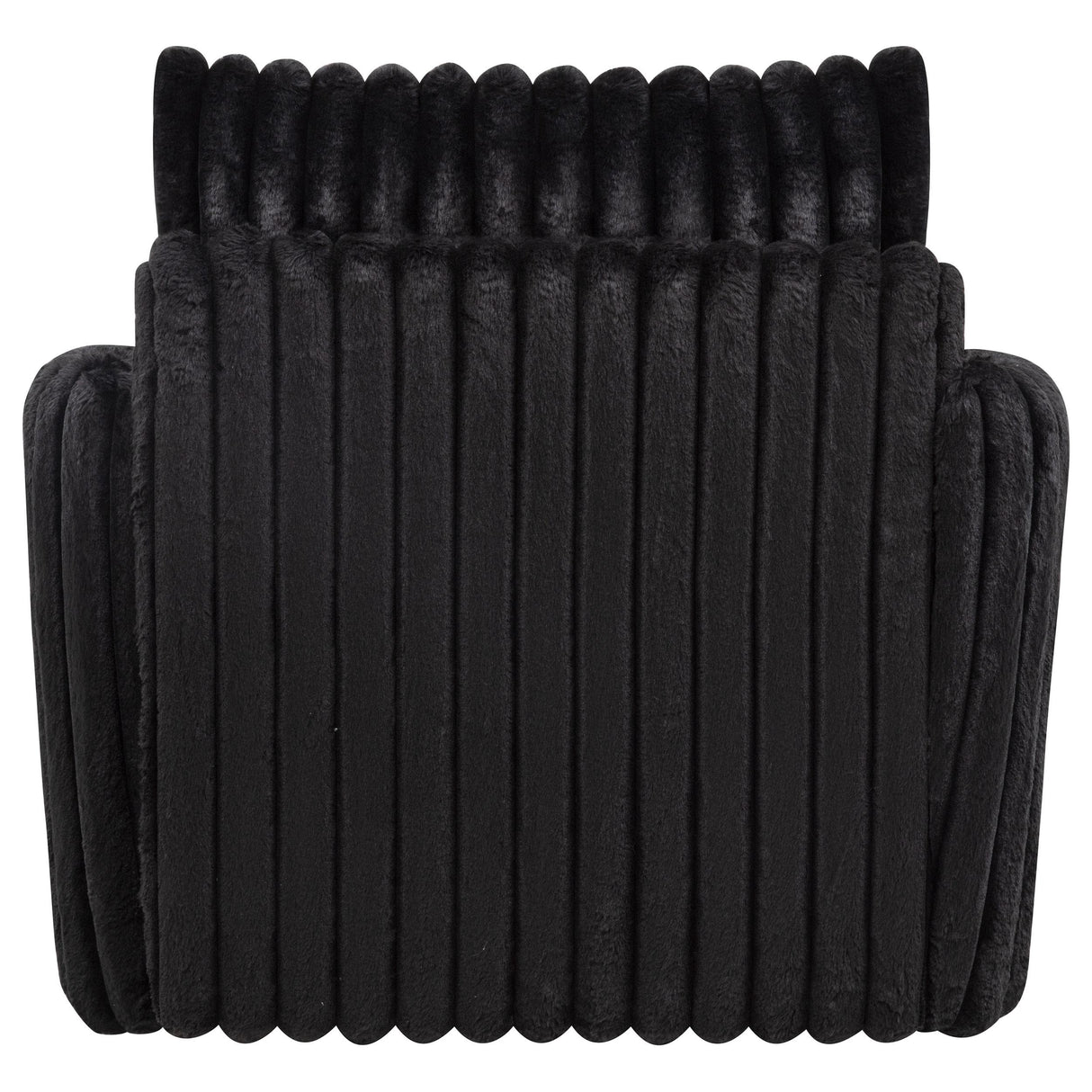 Coaster Furniture Sarco 902542 Corduroy Upholstered Swivel Accent Arm Chair - Black IMAGE 3