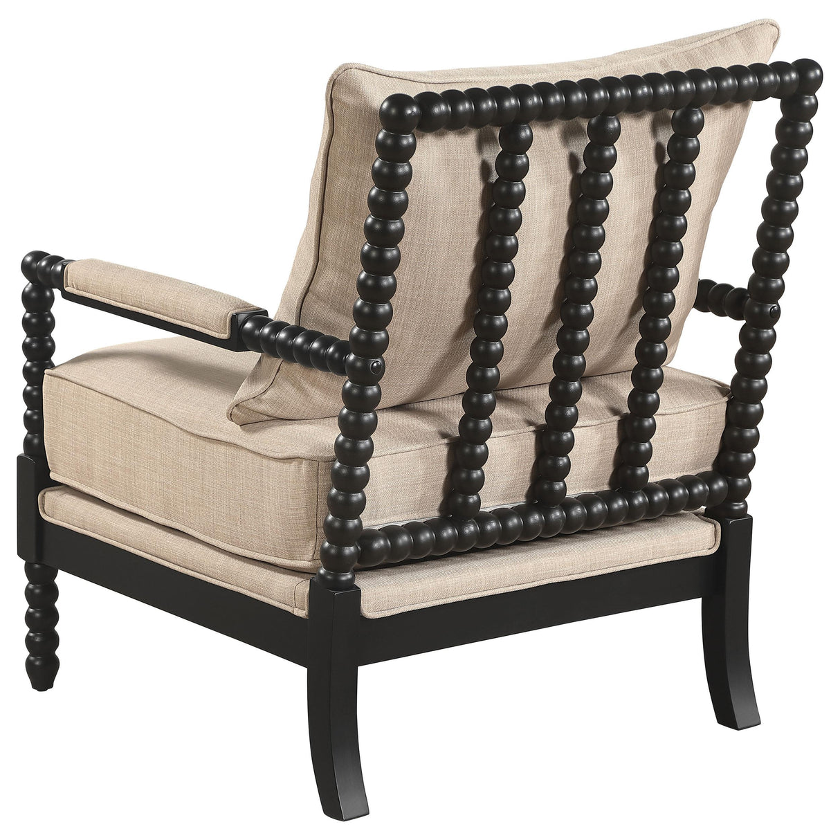 Coaster Furniture Blanchett 903237 Upholstered Bobbin Accent Chair - Beige/Black IMAGE 4