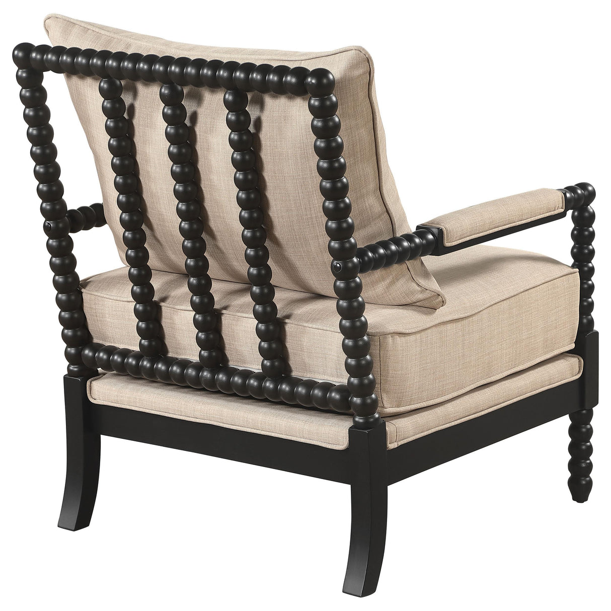 Coaster Furniture Blanchett 903237 Upholstered Bobbin Accent Chair - Beige/Black IMAGE 5