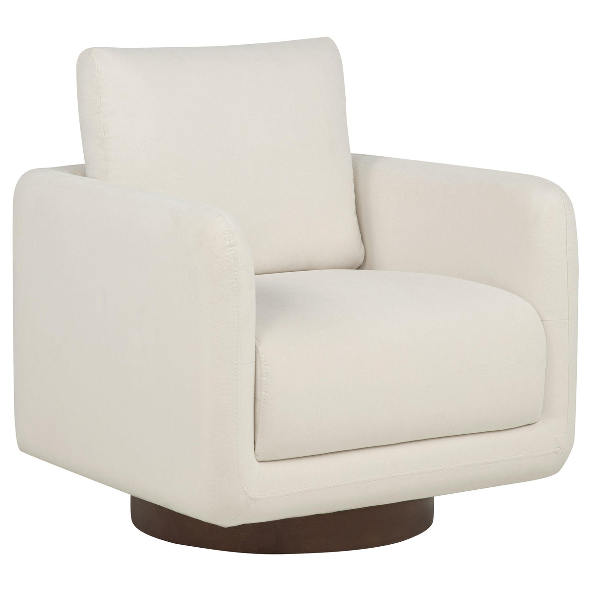 Coaster Furniture Iris 903255 Fabric Upholstered Swivel Accent Chair - Ivory IMAGE 1