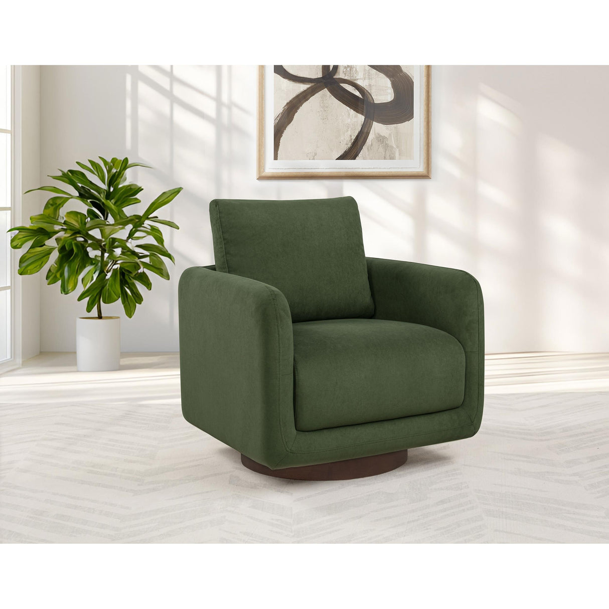 Coaster Furniture Iris 903257 Fabric Upholstered Swivel Accent Chair - Matcha IMAGE 3
