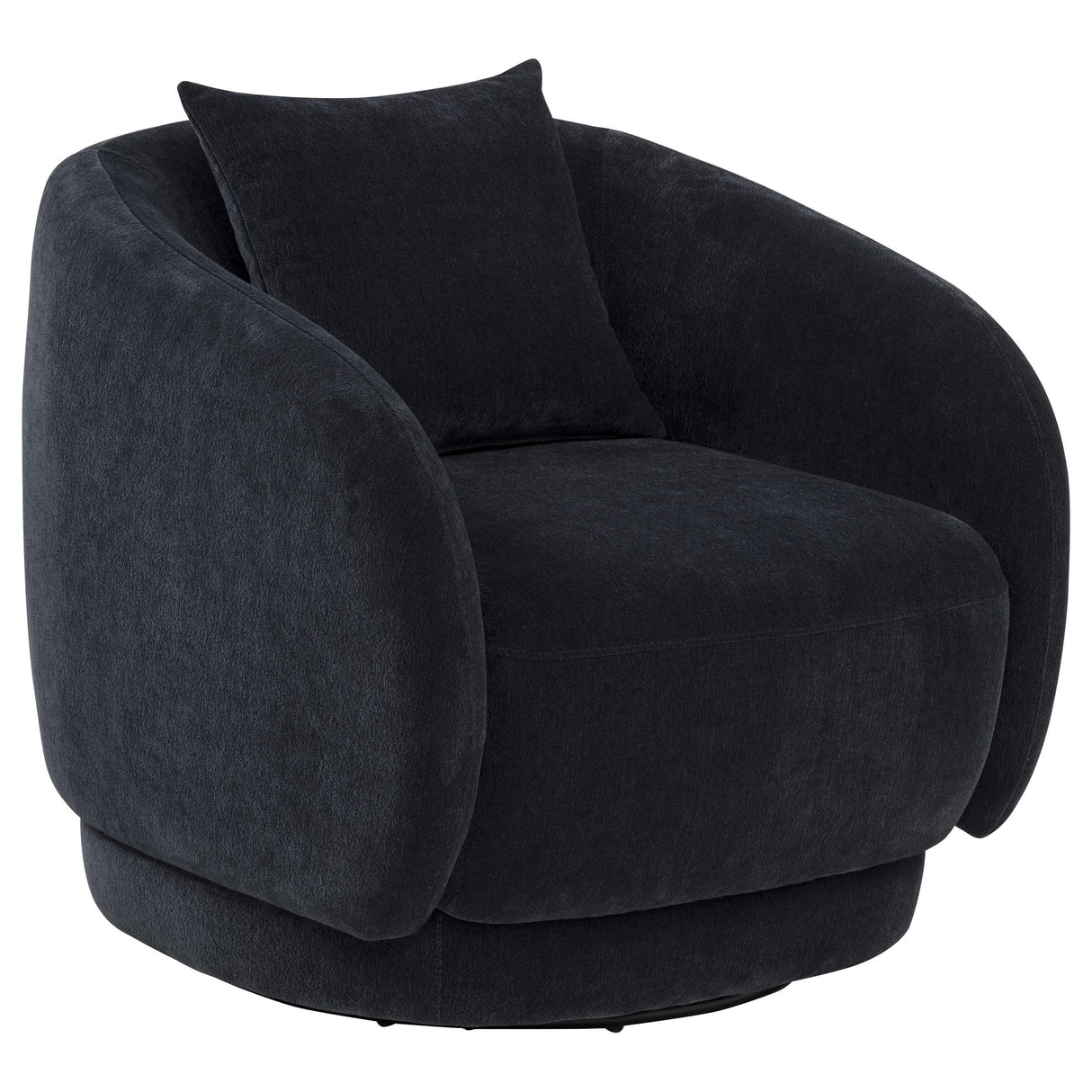 Coaster Furniture Arnaud 903487 Chenille Upholstered Swivel Accent Chair - Navy IMAGE 1