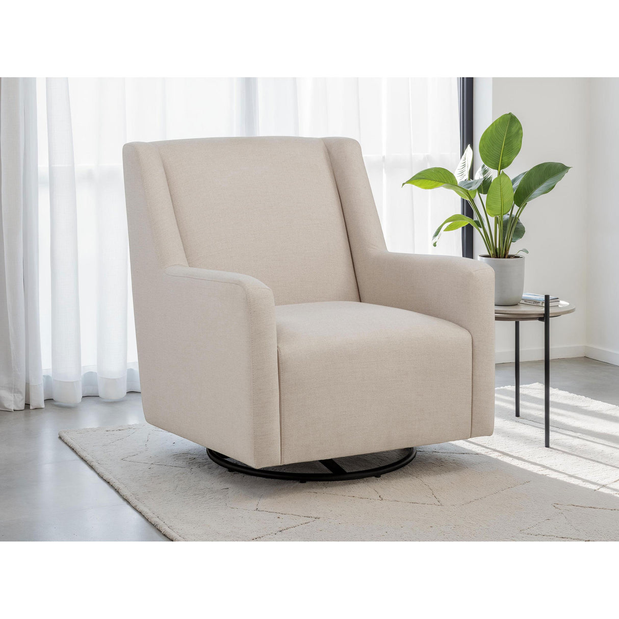 Coaster Furniture Sorrel 903930 Fabric Upholstered Swivel Glider Arm Chair - Latte IMAGE 7